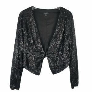 Torrid Black Sequin Blazer